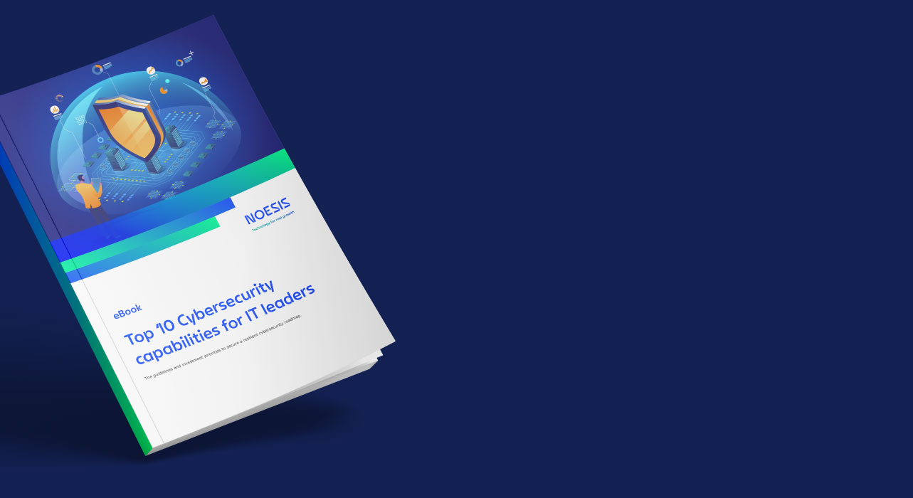 Noesis eBook cover about cybersecurity capabilities for IT leaders